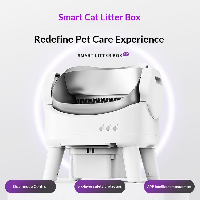 Smart Filtered Litter Box for Cats - Odor Control & Easy Cleaning