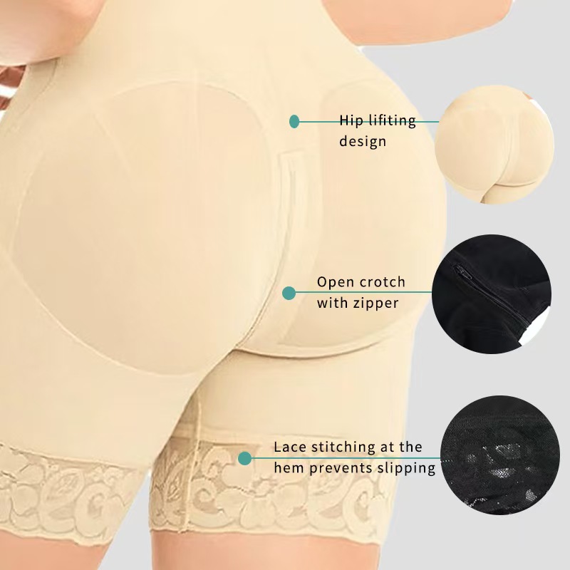 Fajas Colombianas Shapewear for Women Tummy Control Full Shapewear Butt Lifter with Zipper Crotch - Image 3
