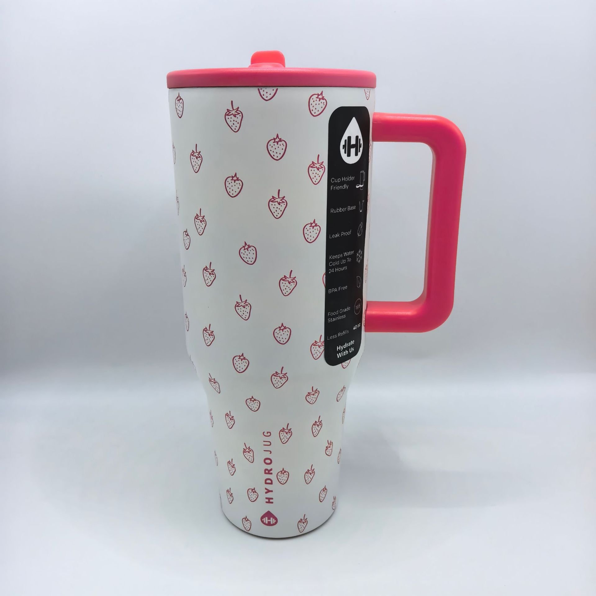 HydroJug Traveler | Leak-Proof Insulated Tumbler with Flip Straw & Cup Holder Fit Flasks Lid Drinkware (复制)