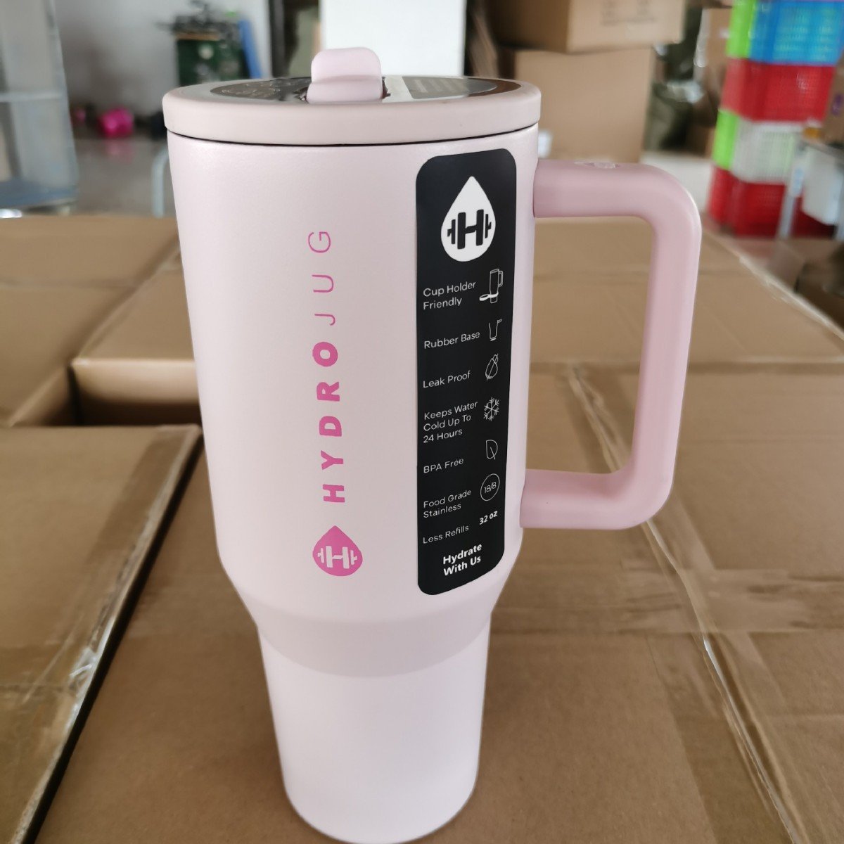 HydroJug Traveler | Leak-Proof Insulated Tumbler with Flip Straw & Cup Holder Fit Flasks Lid Drinkware (复制)