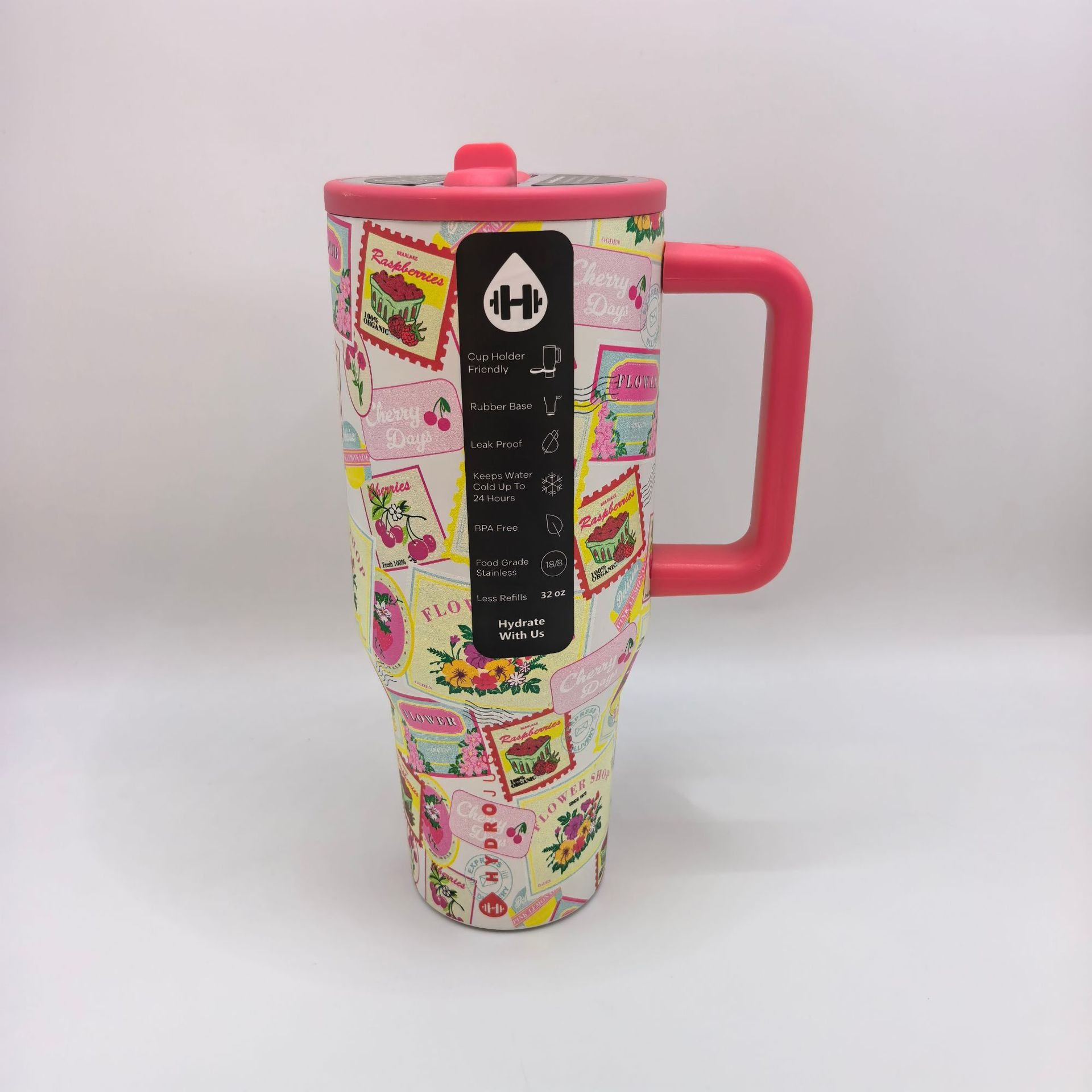 HydroJug Traveler | Leak-Proof Insulated Tumbler with Flip Straw & Cup Holder Fit Flasks Lid Drinkware (复制)