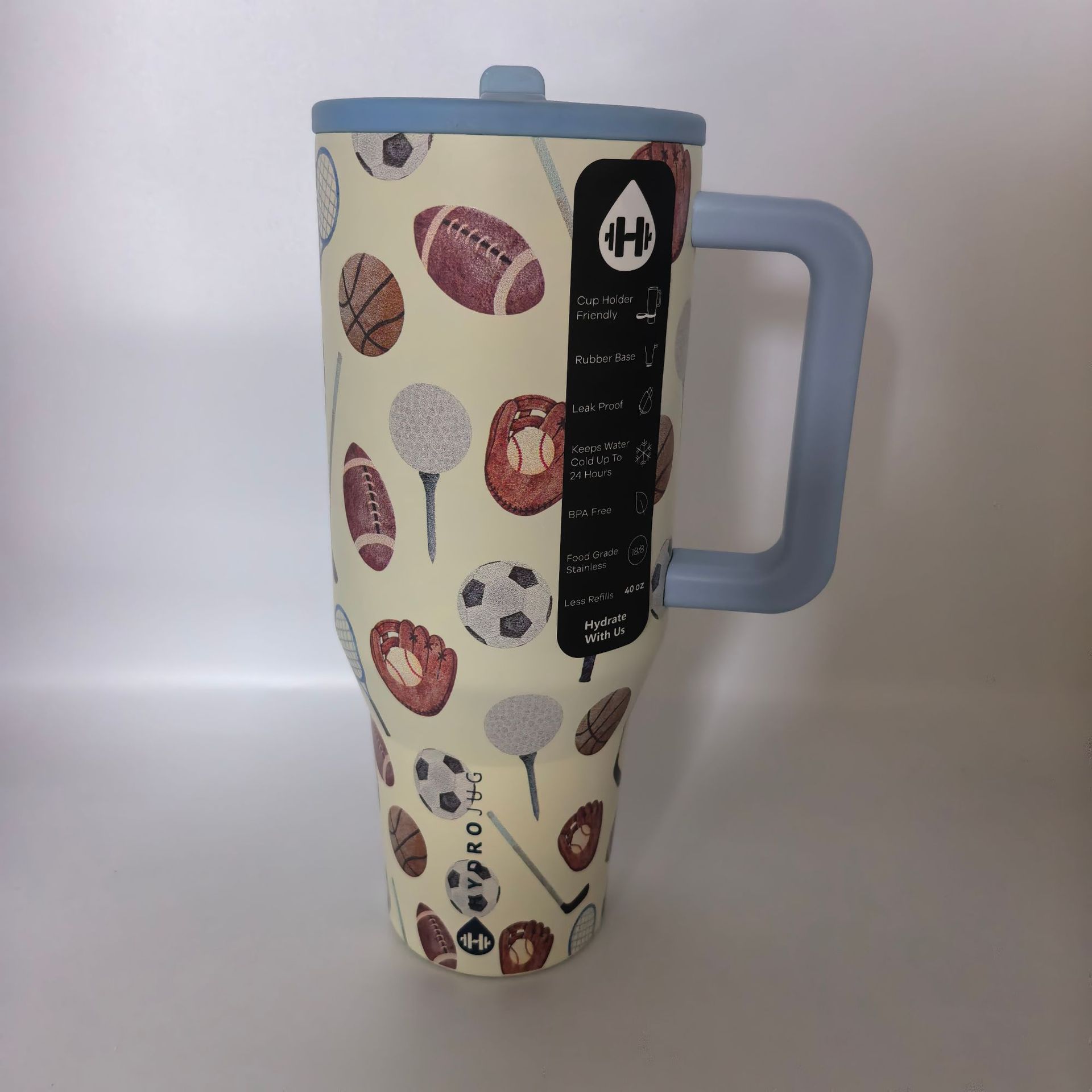 HydroJug Traveler | Leak-Proof Insulated Tumbler with Flip Straw & Cup Holder Fit Flasks Lid Drinkware (复制)