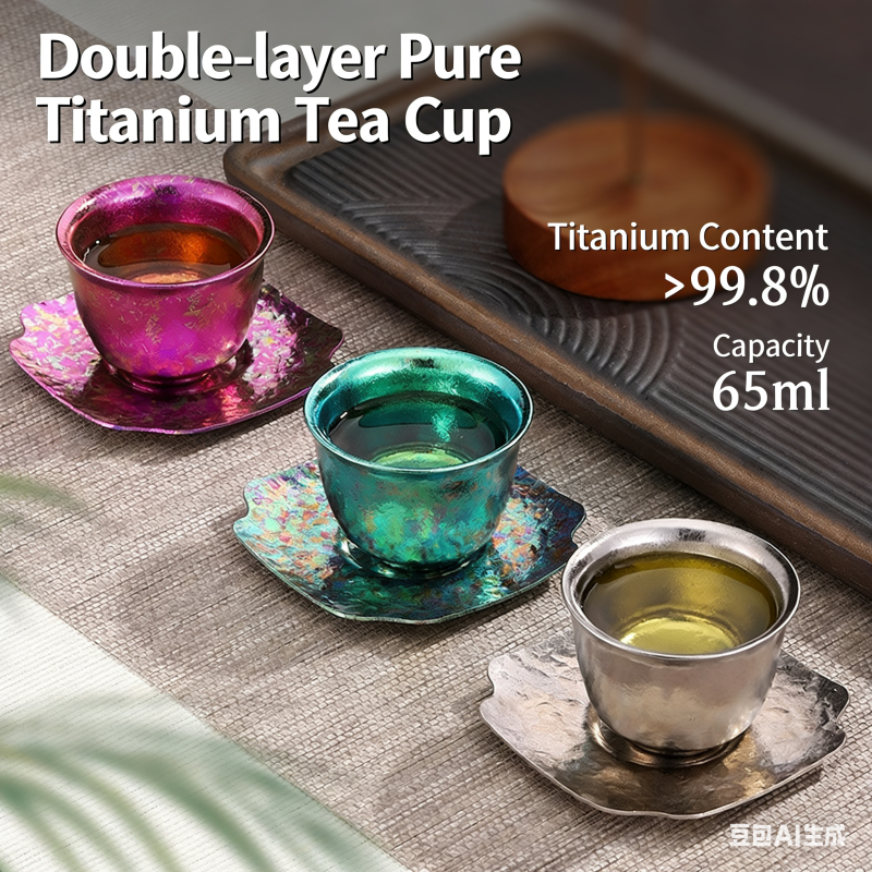Premium 99.8% Pure Titanium Kung Fu Tea Cup