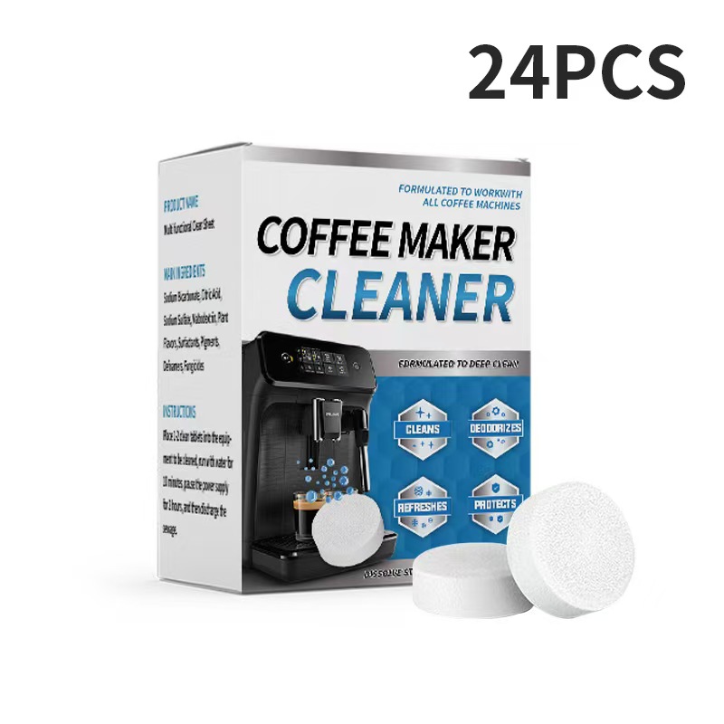 24PCS Coffee Maker Cleaner - Descaling Tablets for All Coffee Machines