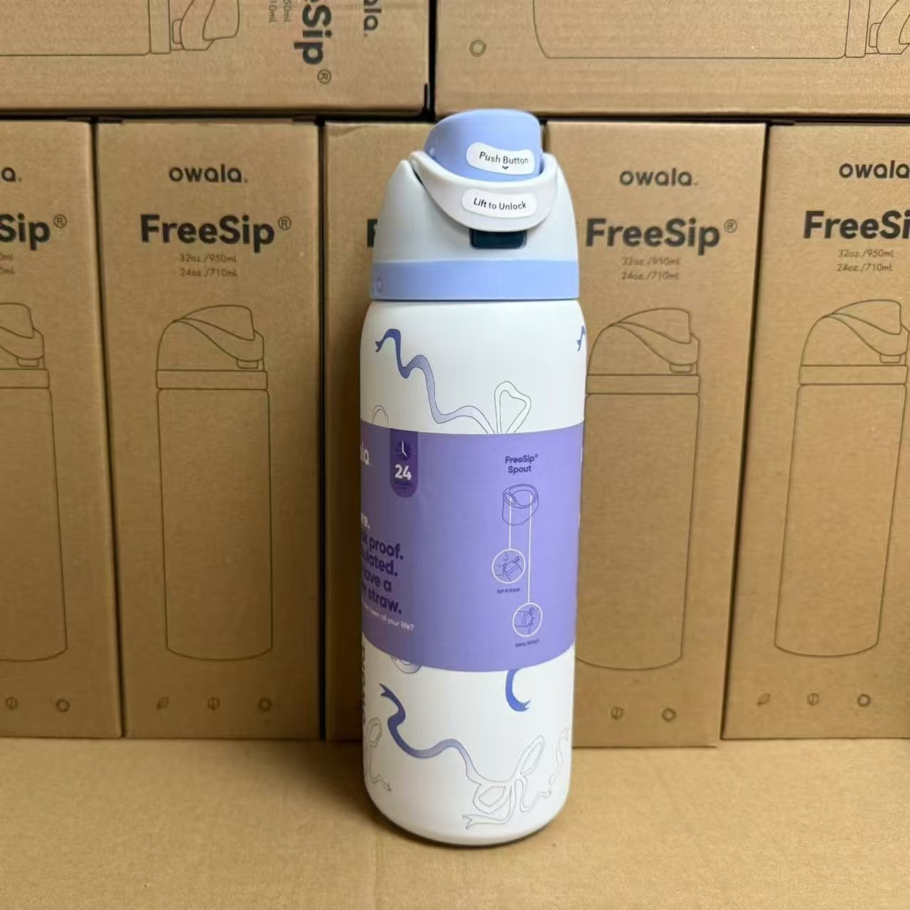 OWALA FreeSip 32oz Stainless Steel Water Bottle - Image 20