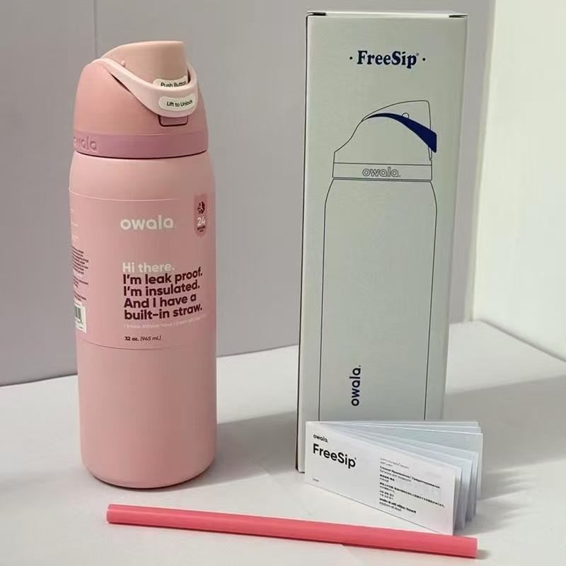 OWALA FreeSip 32oz Stainless Steel Water Bottle