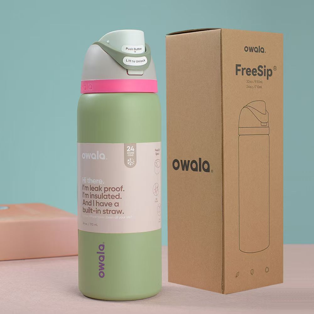OWALA FreeSip 32oz Stainless Steel Water Bottle - Image 10