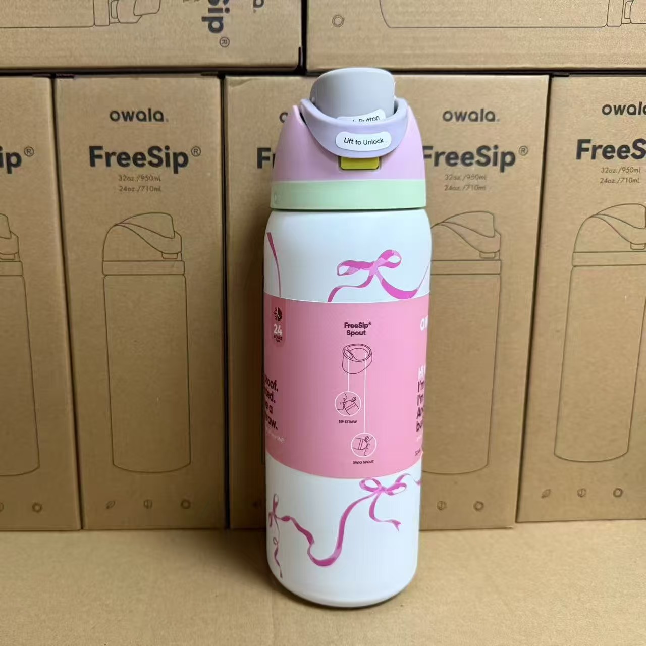 OWALA FreeSip 32oz Stainless Steel Water Bottle - Image 7
