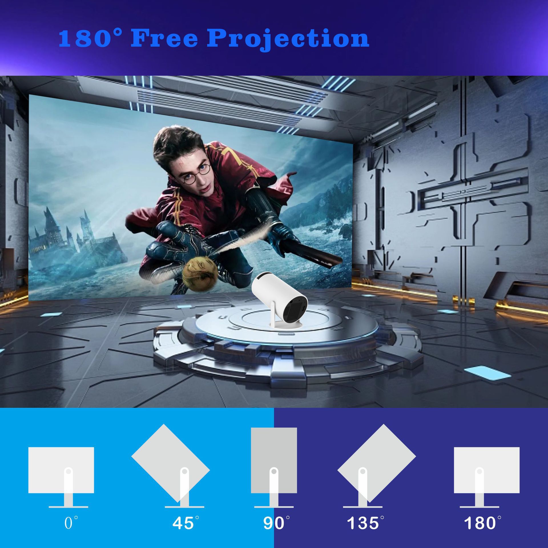 Portable Mini Projector - 1080P Supported, Perfect for Camping - Image 3