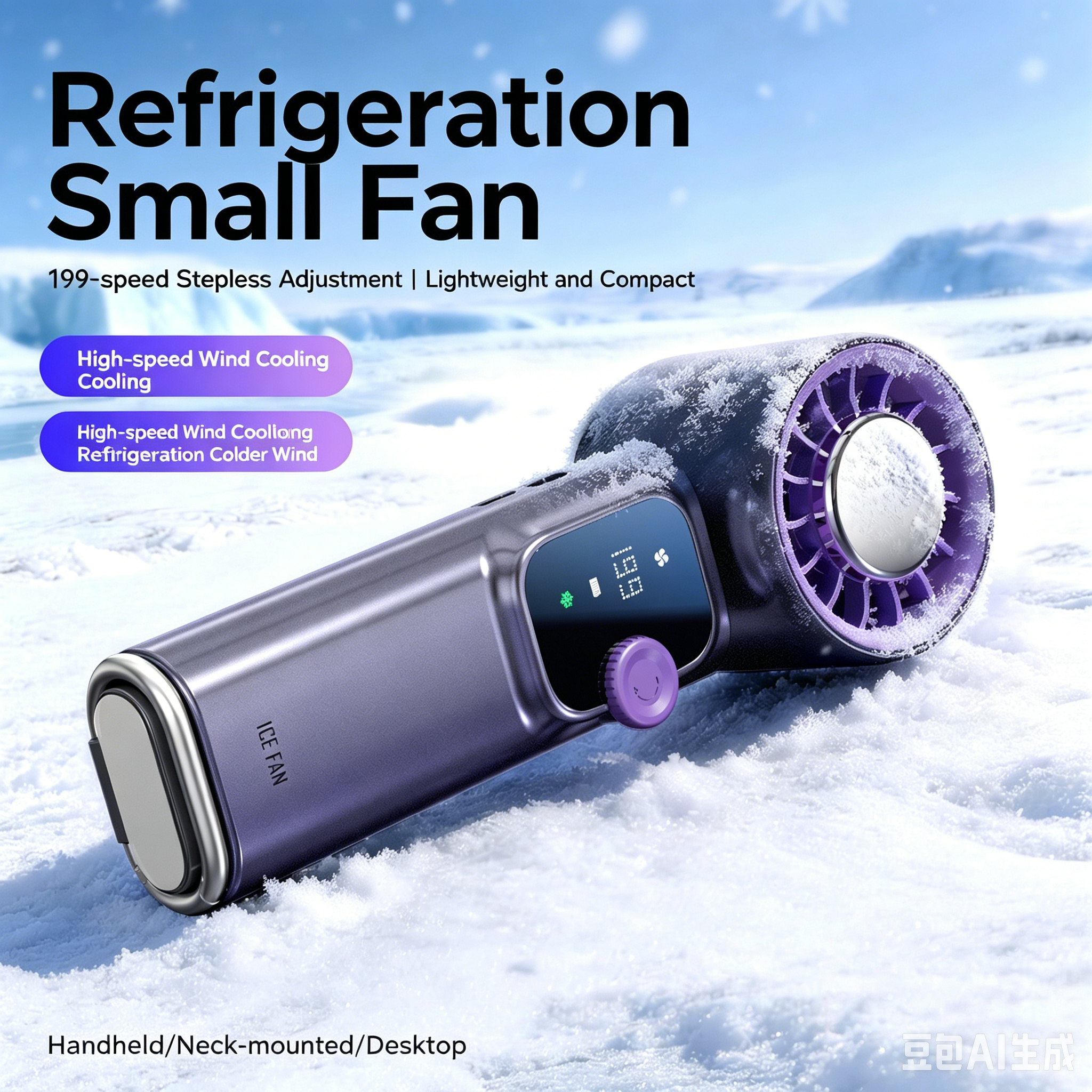 JF166 Handheld Cooling Fan - 199 Speed Levels & 4000mAh - Image 8