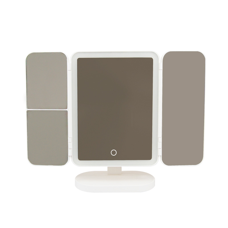 LED Seashell Makeup Mirror - 3 Color Light Folding Vanity Mirror with 2X Magnification - Image 6